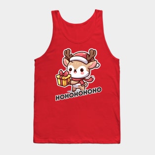 Cute Christmas Deer with Costume Tank Top